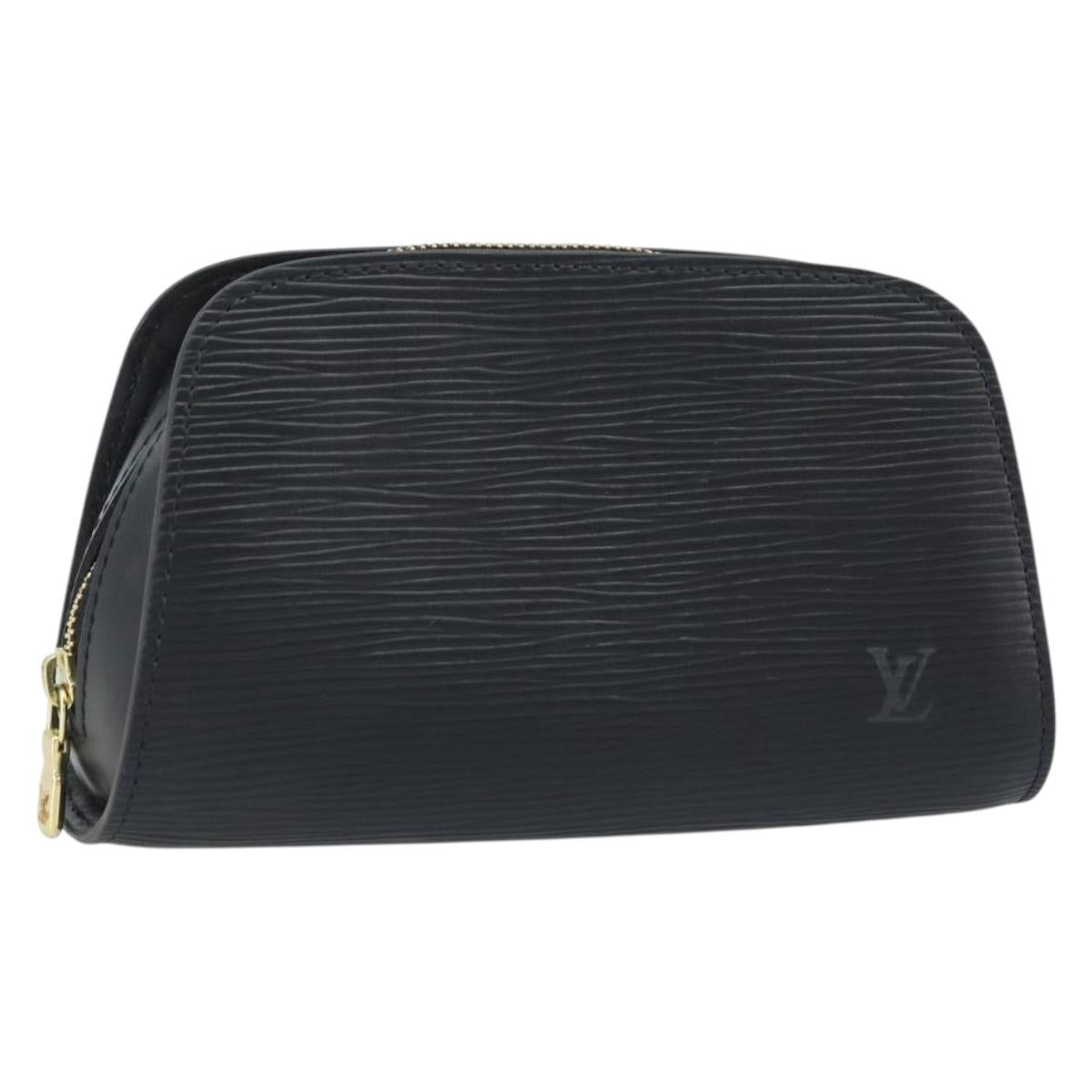 LOUIS VUITTON Epi Dauphine PM Pouch Black M48442 LV Auth YKZ246