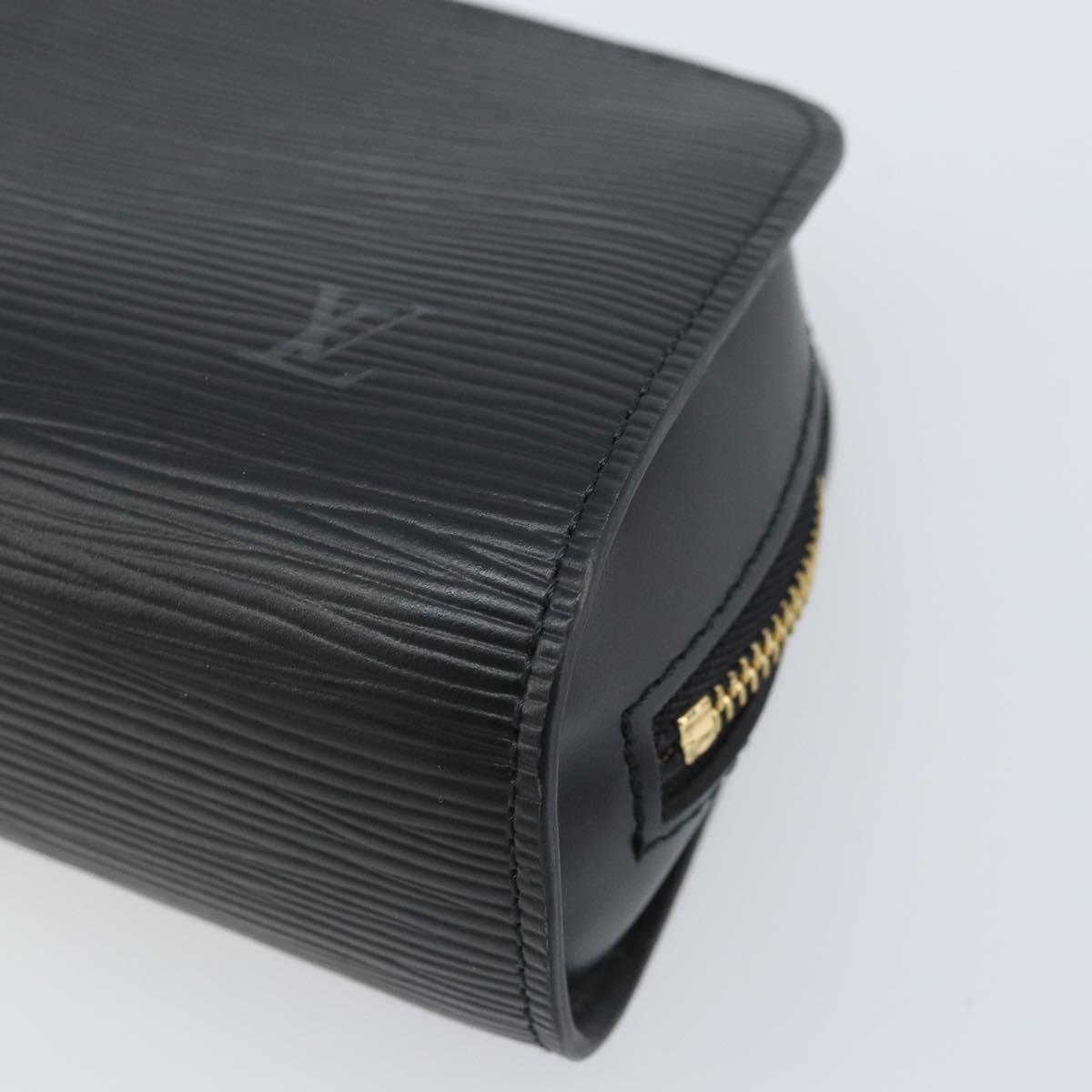 LOUIS VUITTON Epi Dauphine PM Pouch Black M48442 LV Auth YKZ246