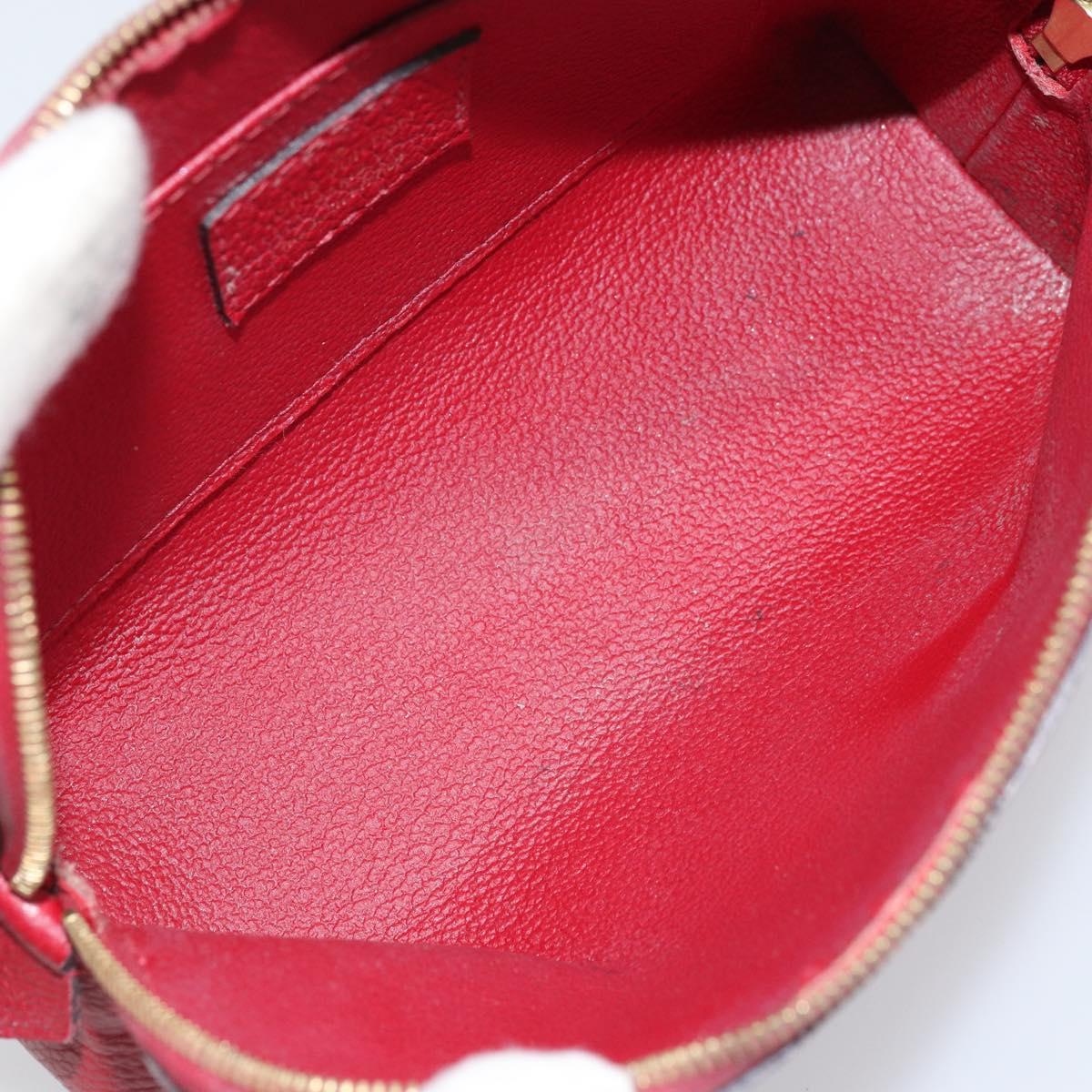 LOUIS VUITTON Monogram Empreinte Pochette PM Pouch Red M69414 Auth YKZ248A