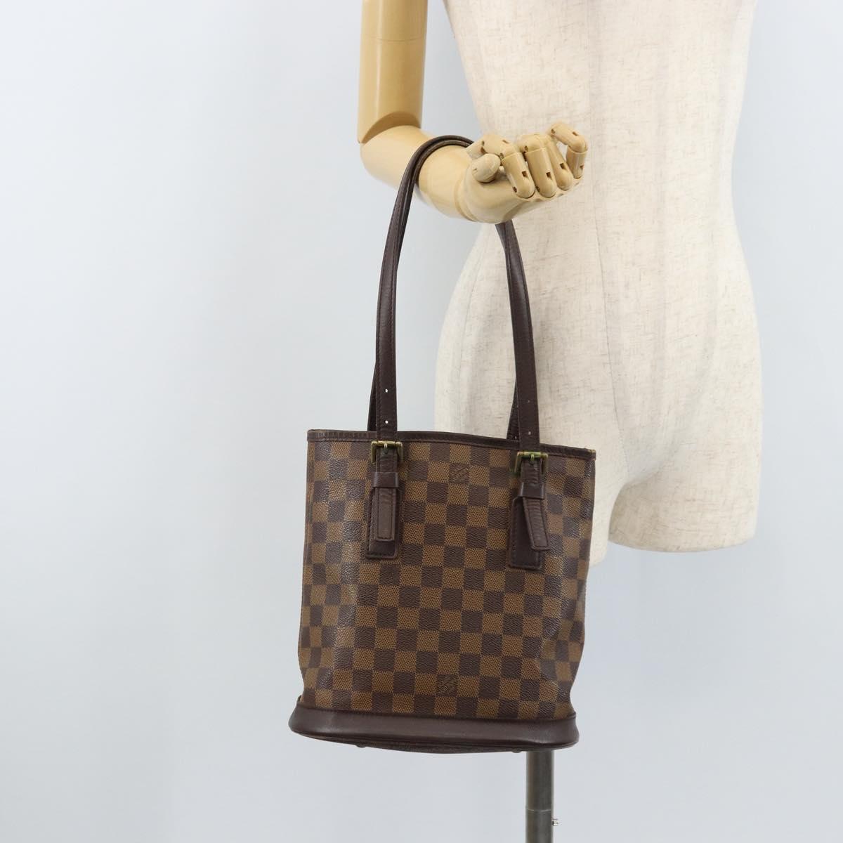 LOUIS VUITTON Damier Ebene Marais Shoulder Bag N42240 LV Auth YKZ255
