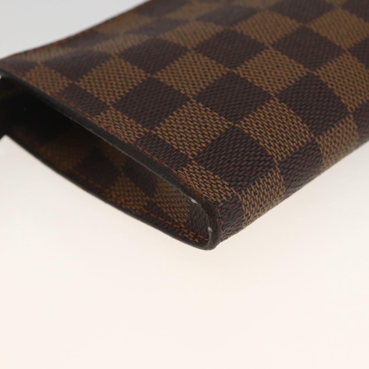 LOUIS VUITTON Damier Ebene Marais Pouch LV Auth YKZ256A