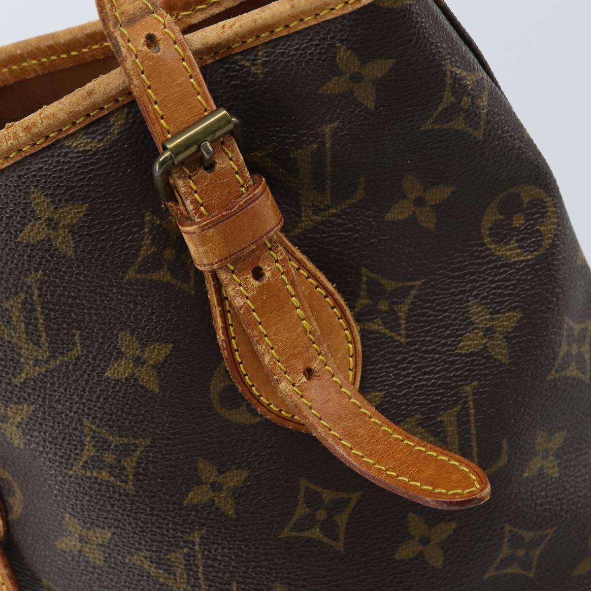 LOUIS VUITTON Monogram Bucket PM Shoulder Bag M42238 LV Auth YKZ267