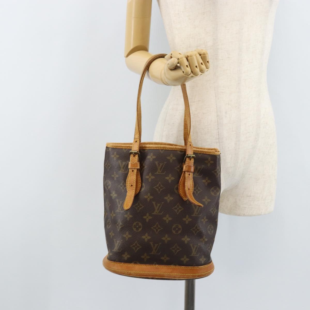 LOUIS VUITTON Monogram Bucket PM Shoulder Bag M42238 LV Auth YKZ267