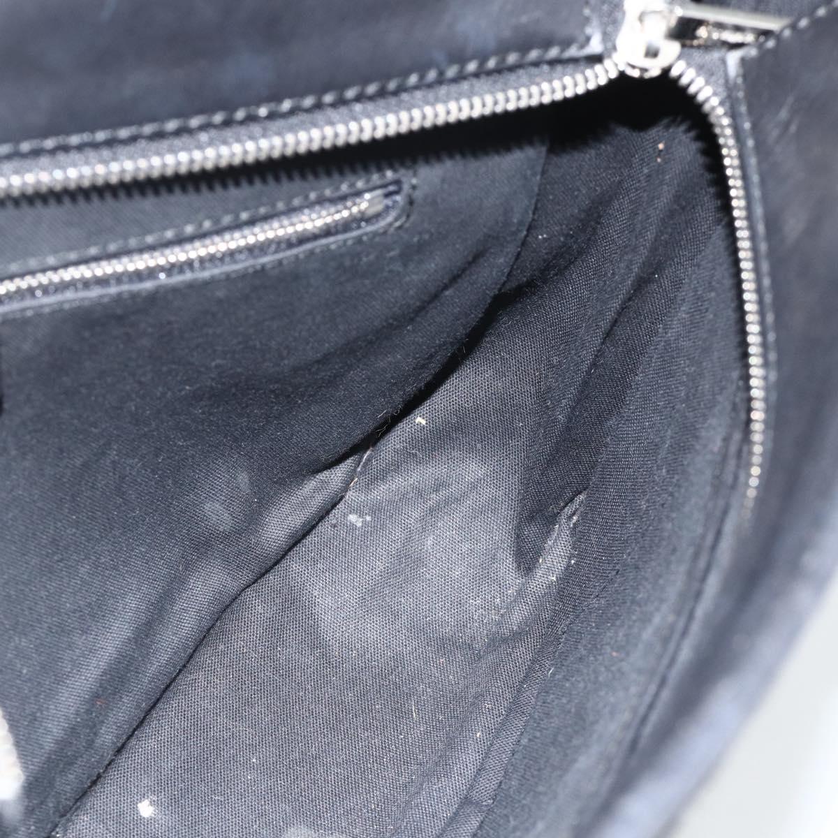 BURBERRY Nova Check Hand Bag Wool Black Auth YKZ271A