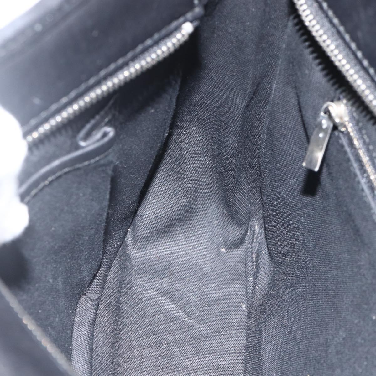 BURBERRY Nova Check Hand Bag Wool Black Auth YKZ271A