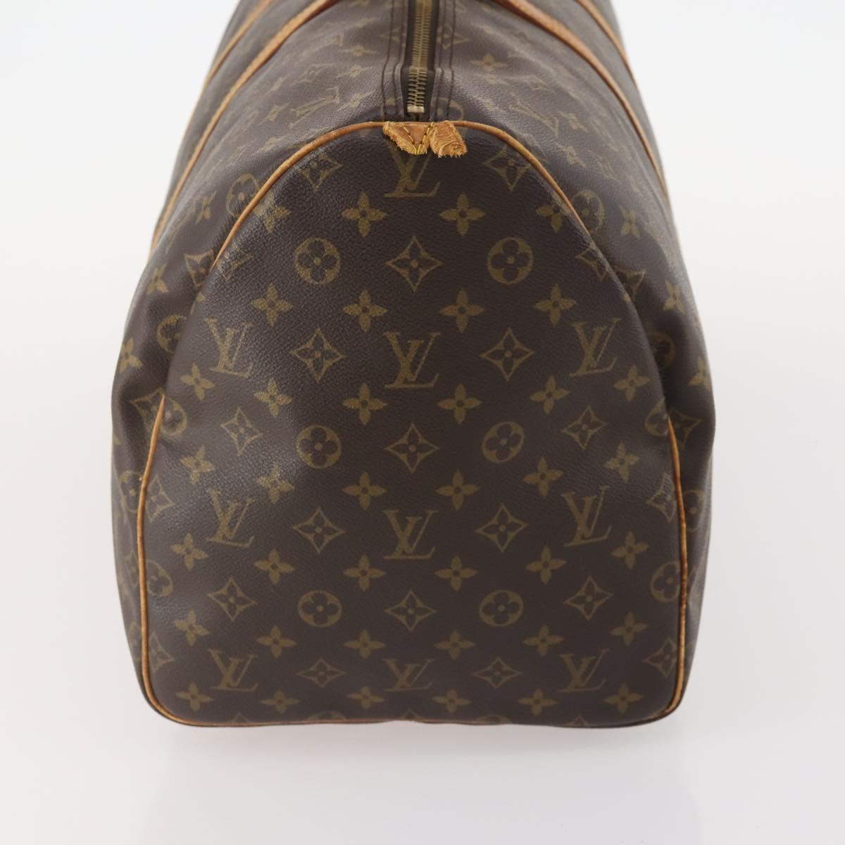 LOUIS VUITTON Monogram Keepall 55 Boston Bag M41424 LV Auth YKZ276
