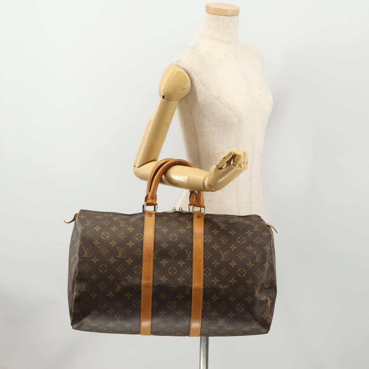 LOUIS VUITTON Monogram Keepall 45 Boston Bag M41428 LV Auth YKZ277A