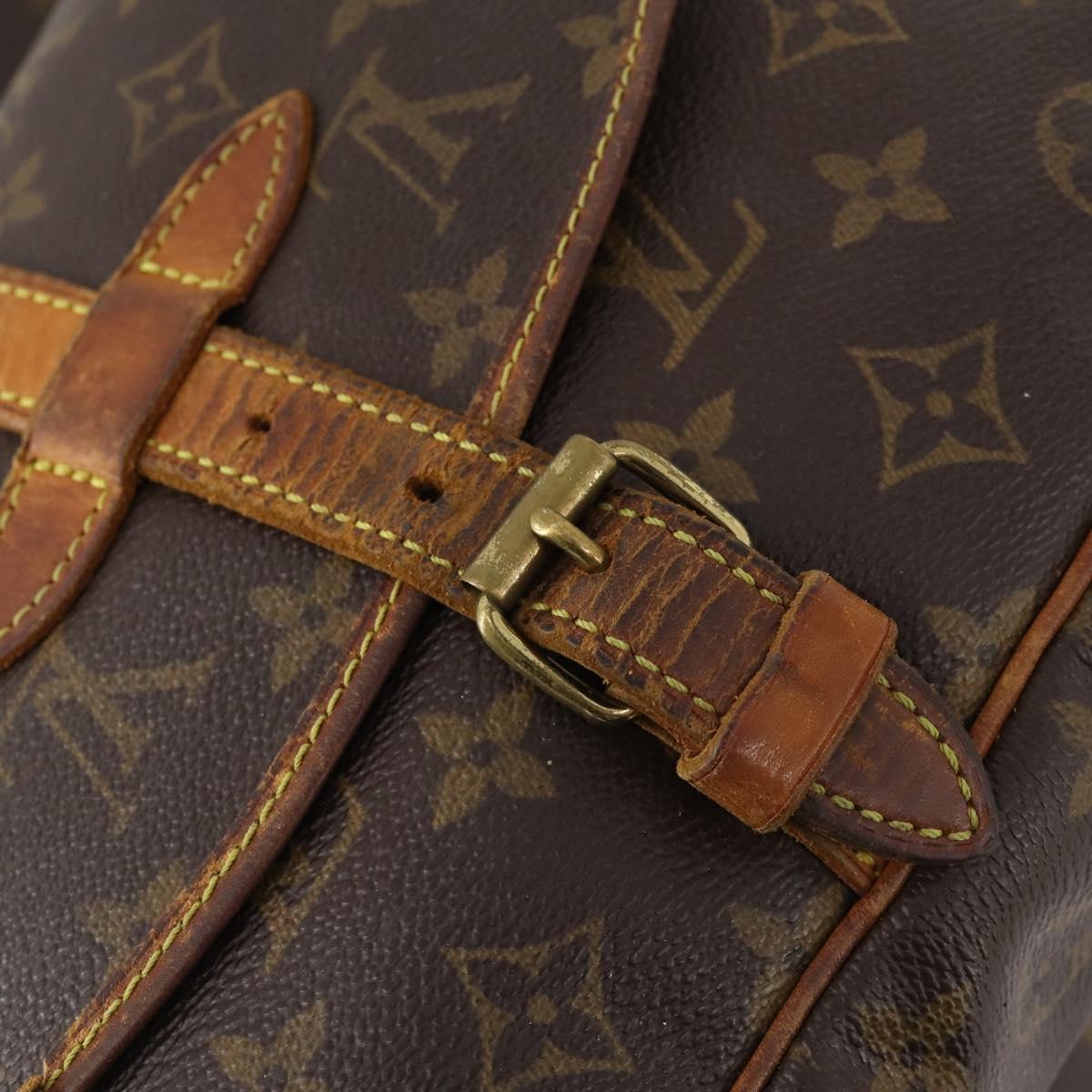 LOUIS VUITTON Monogram Saumur 30 Shoulder Bag M42256 LV Auth YKZ280