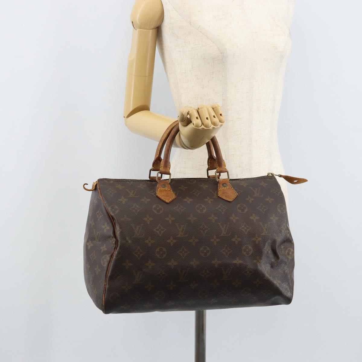 LOUIS VUITTON Monogram Speedy 35 Hand Bag M41524 LV Auth YKZ282