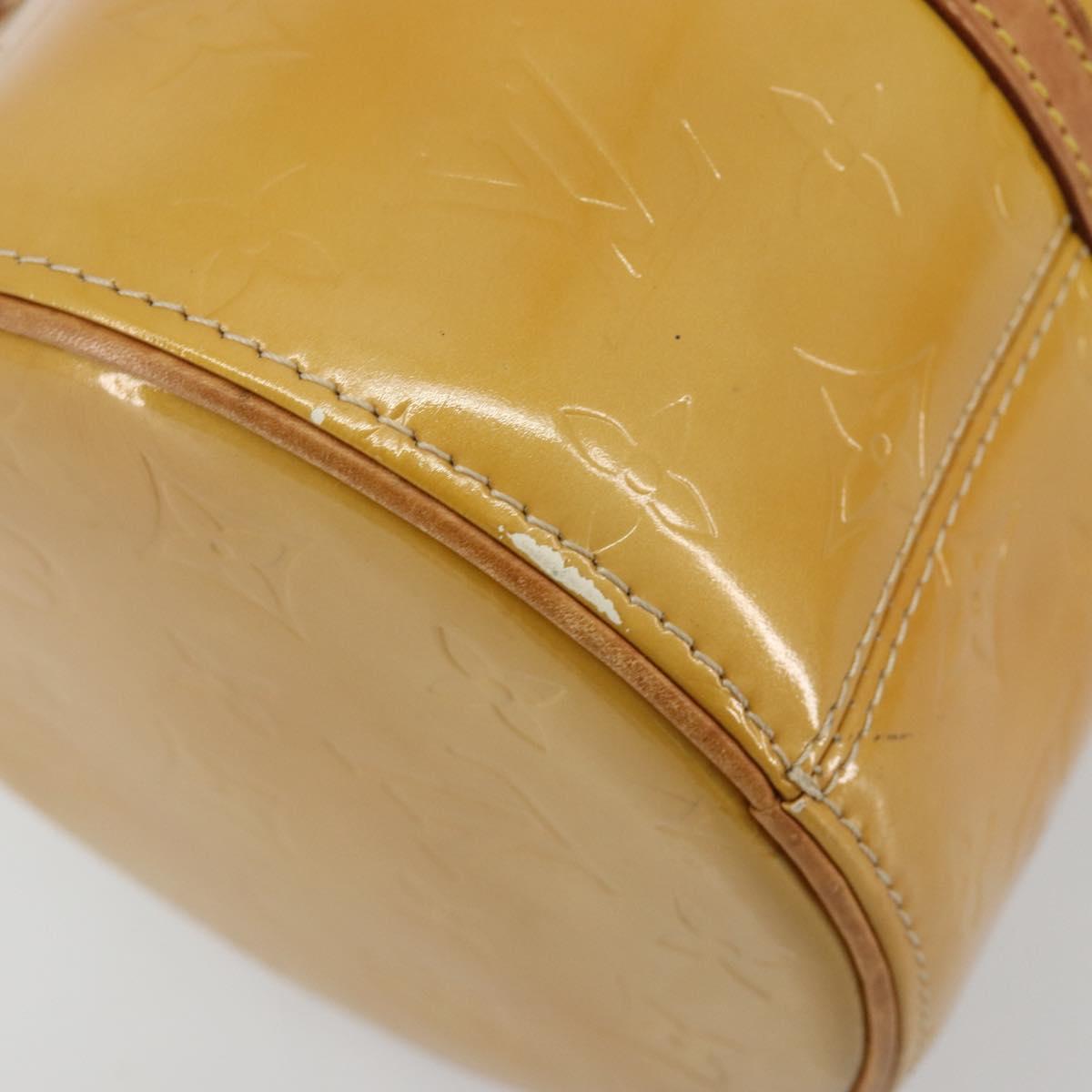LOUIS VUITTON Monogram Vernis Bedford Hand Bag Beige M91006 LV Auth YKZ292