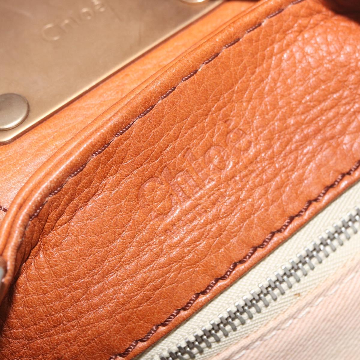 Chloe Paddington Hand Bag Leather Brown Gold Silver Auth YKZ294M