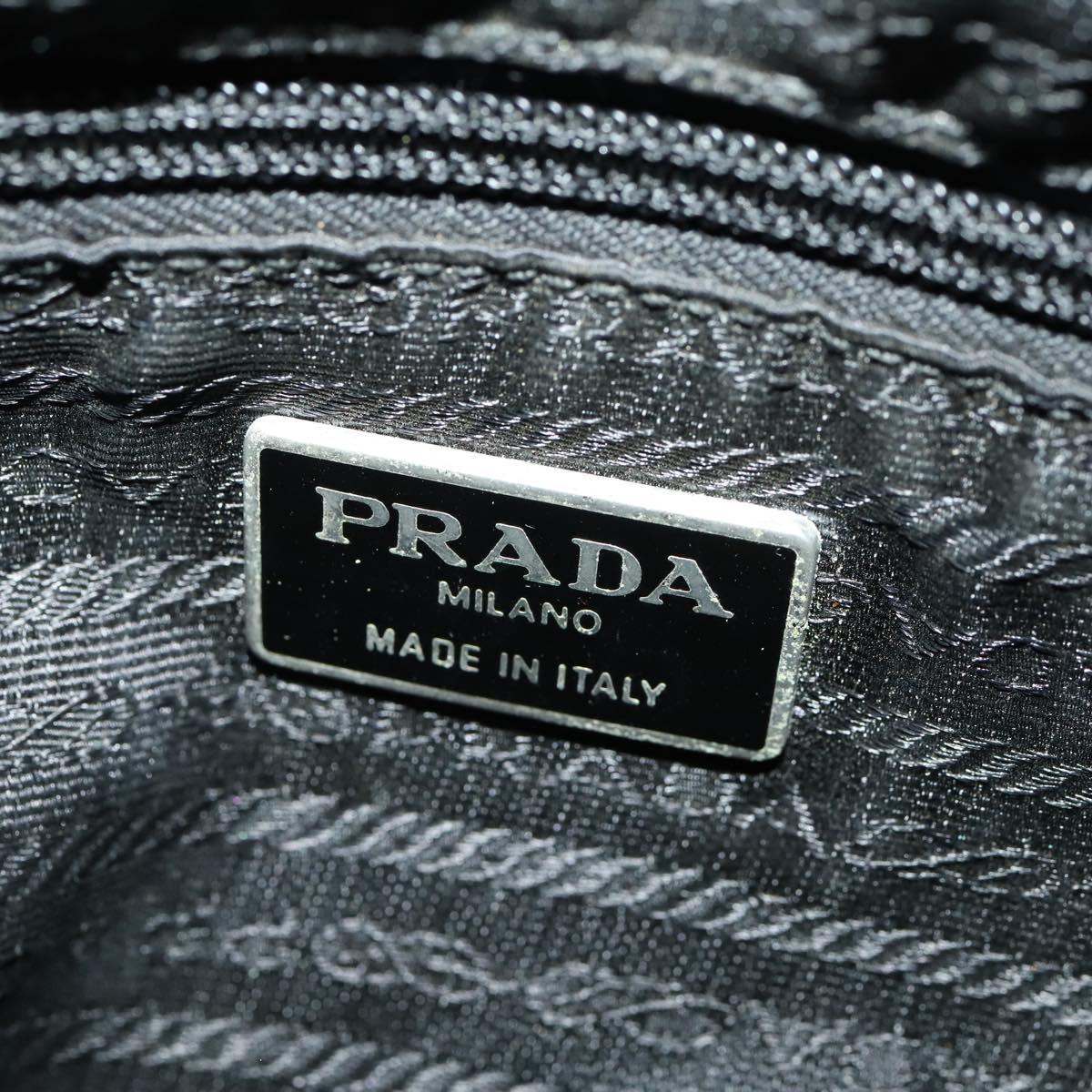 PRADA Backpack Nylon Green Silver Auth YKZ295