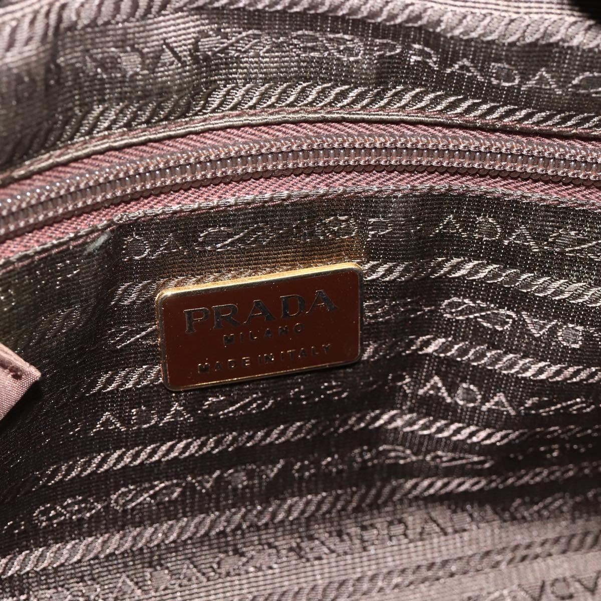PRADA Chain Shoulder Bag Nylon Green Gold Auth YKZ308