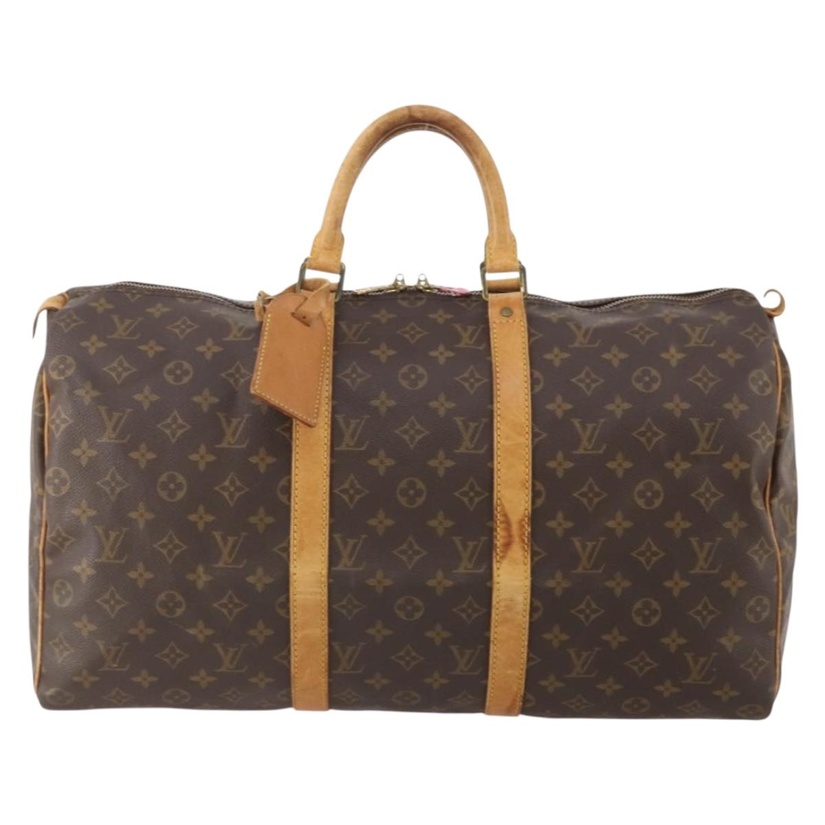 LOUIS VUITTON Monogram Keepall 50 Boston Bag M41426 LV Auth YKZ336