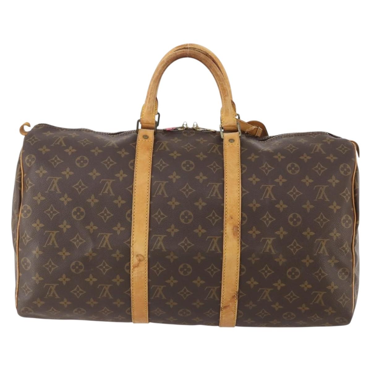 LOUIS VUITTON Monogram Keepall 50 Boston Bag M41426 LV Auth YKZ336