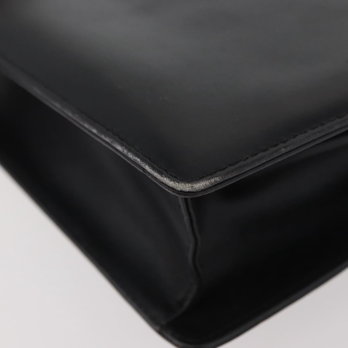 GUCCI Shoulder Bag Leather Black Gold 004 406 0105 Auth YKZ363