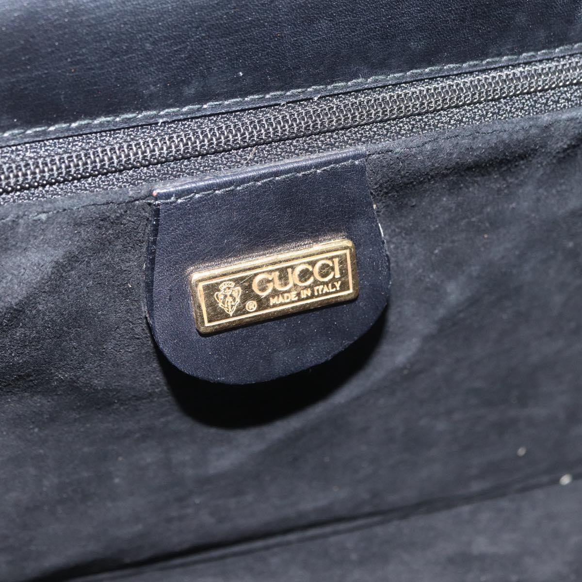 GUCCI Shoulder Bag Leather Black Gold 004 406 0105 Auth YKZ363
