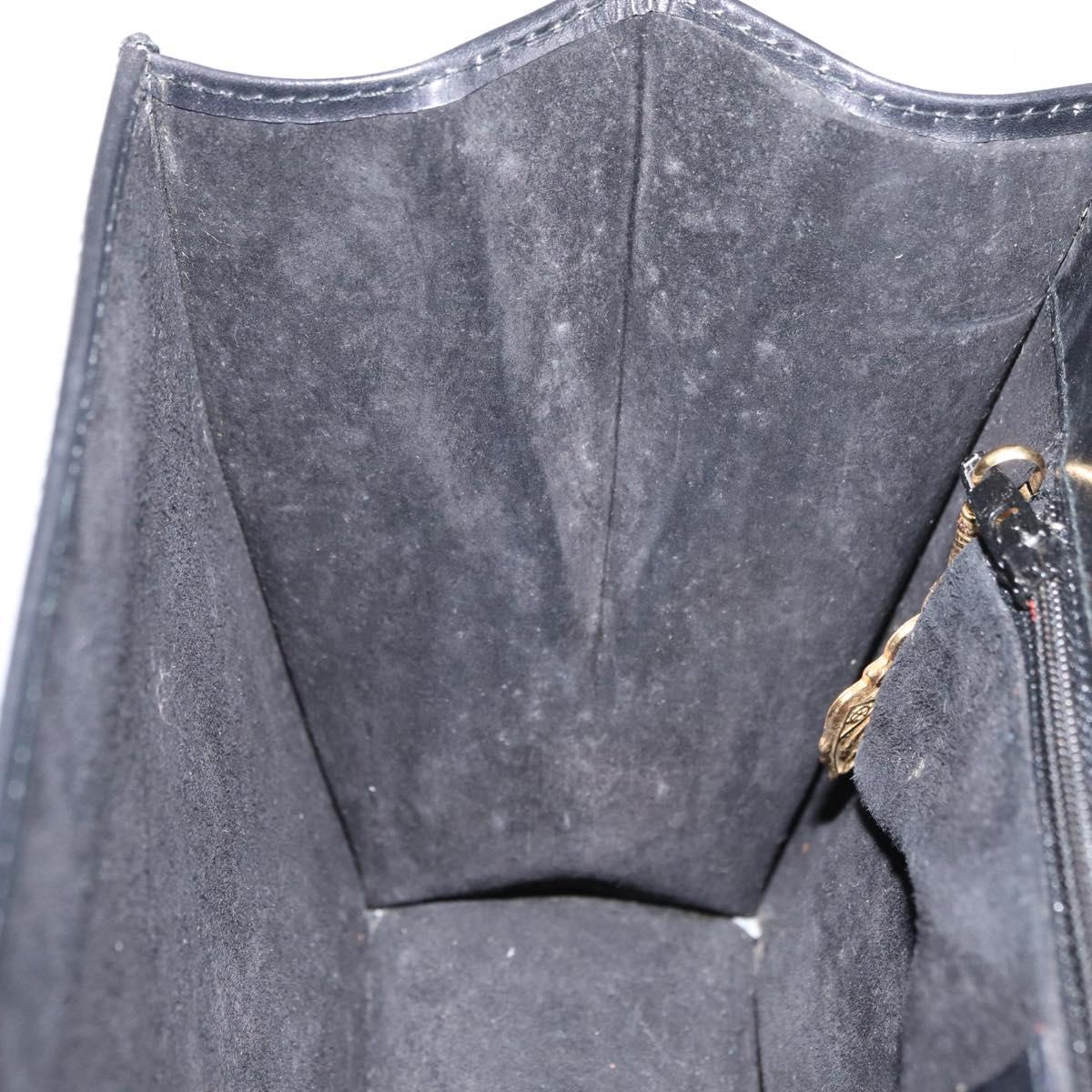 GUCCI Shoulder Bag Leather Black Gold 004 406 0105 Auth YKZ363