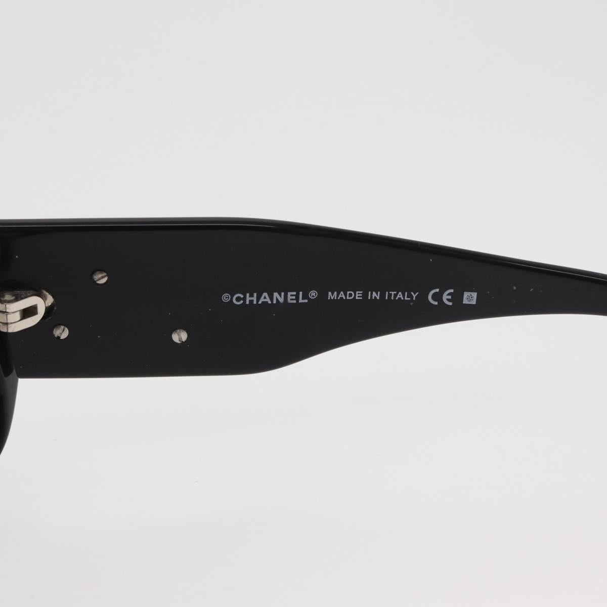 CHANEL Camelia Sunglasses plastic White Black 5113 CC Auth YKZ401