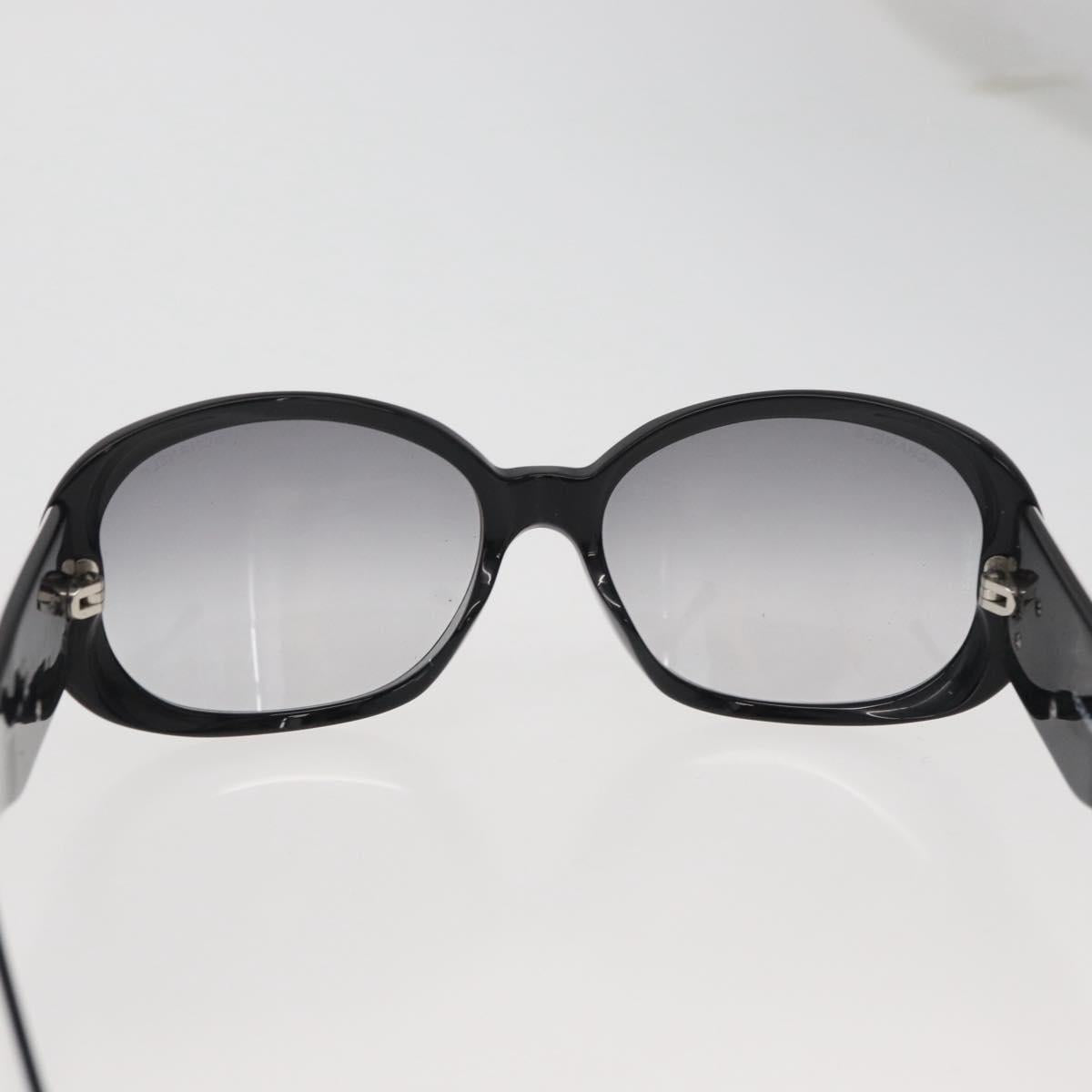 CHANEL Camelia Sunglasses plastic White Black 5113 CC Auth YKZ401