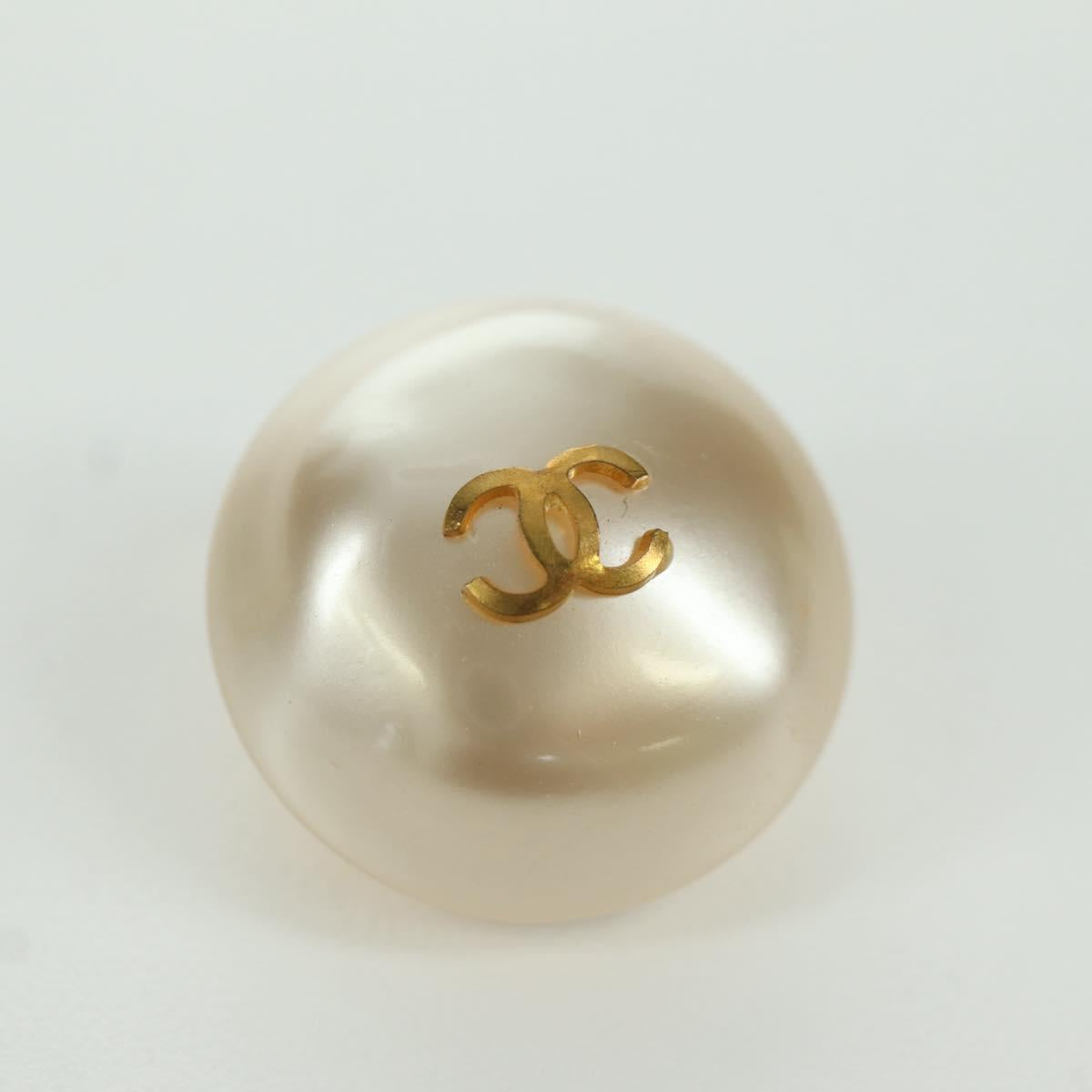 CHANEL Earring metal Gold Tone CC Auth YKZ402M