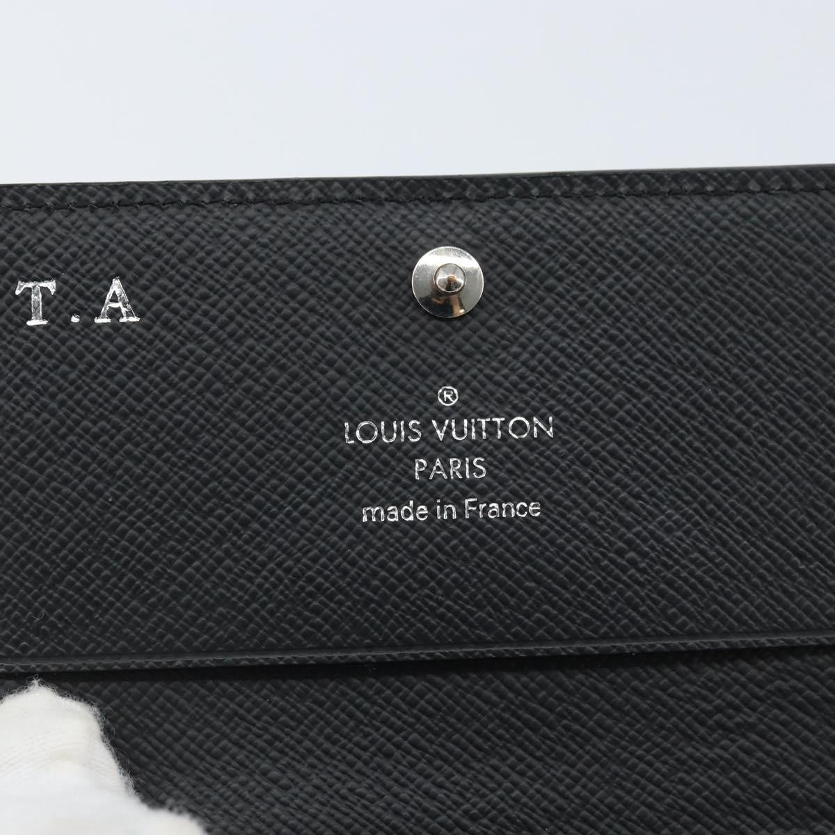 LOUIS VUITTON Epi Anvelop Cult De Vuitto Card Case Black M56169 LV Auth YKZ416