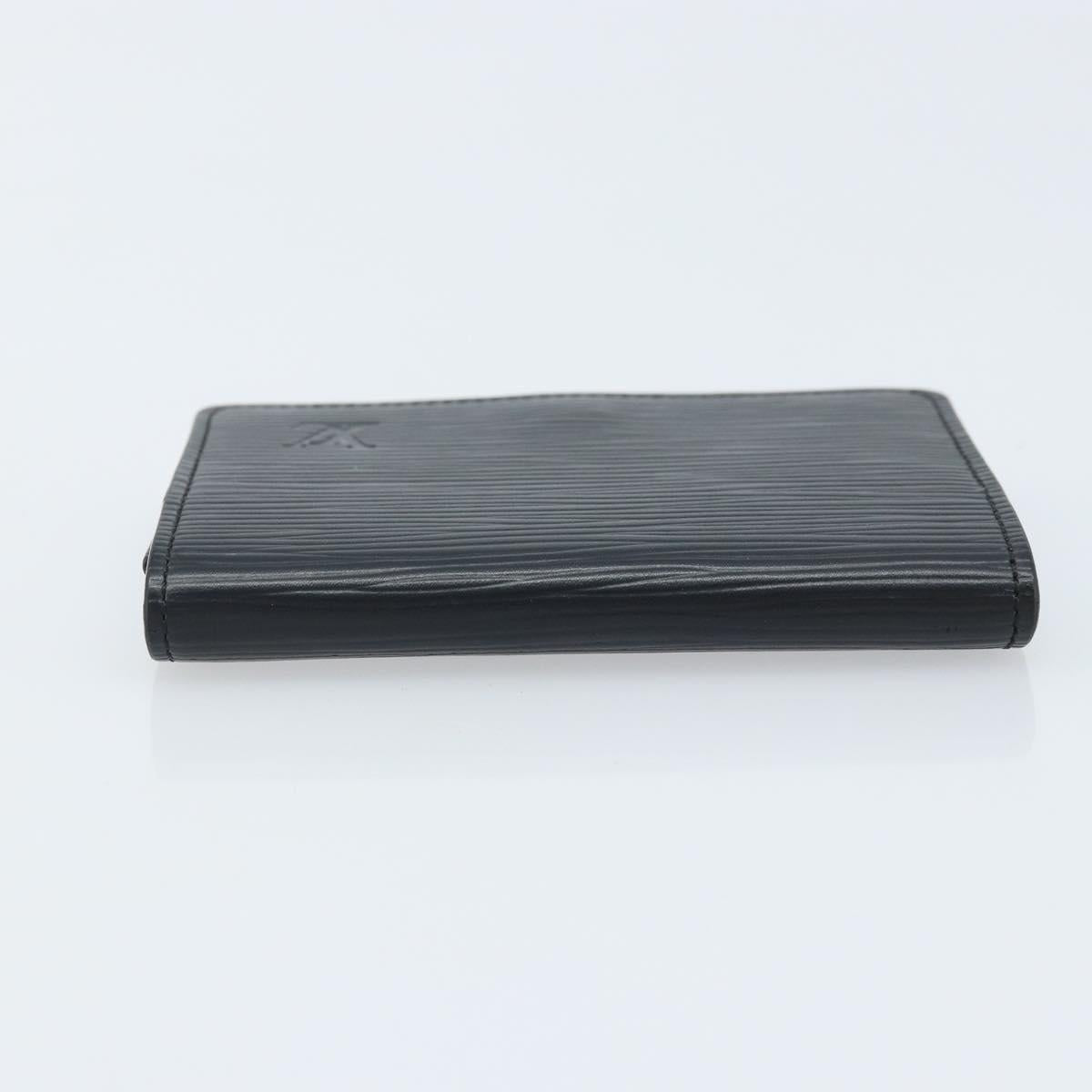 LOUIS VUITTON Epi Anvelop Cult De Vuitto Card Case Black M56169 LV Auth YKZ416