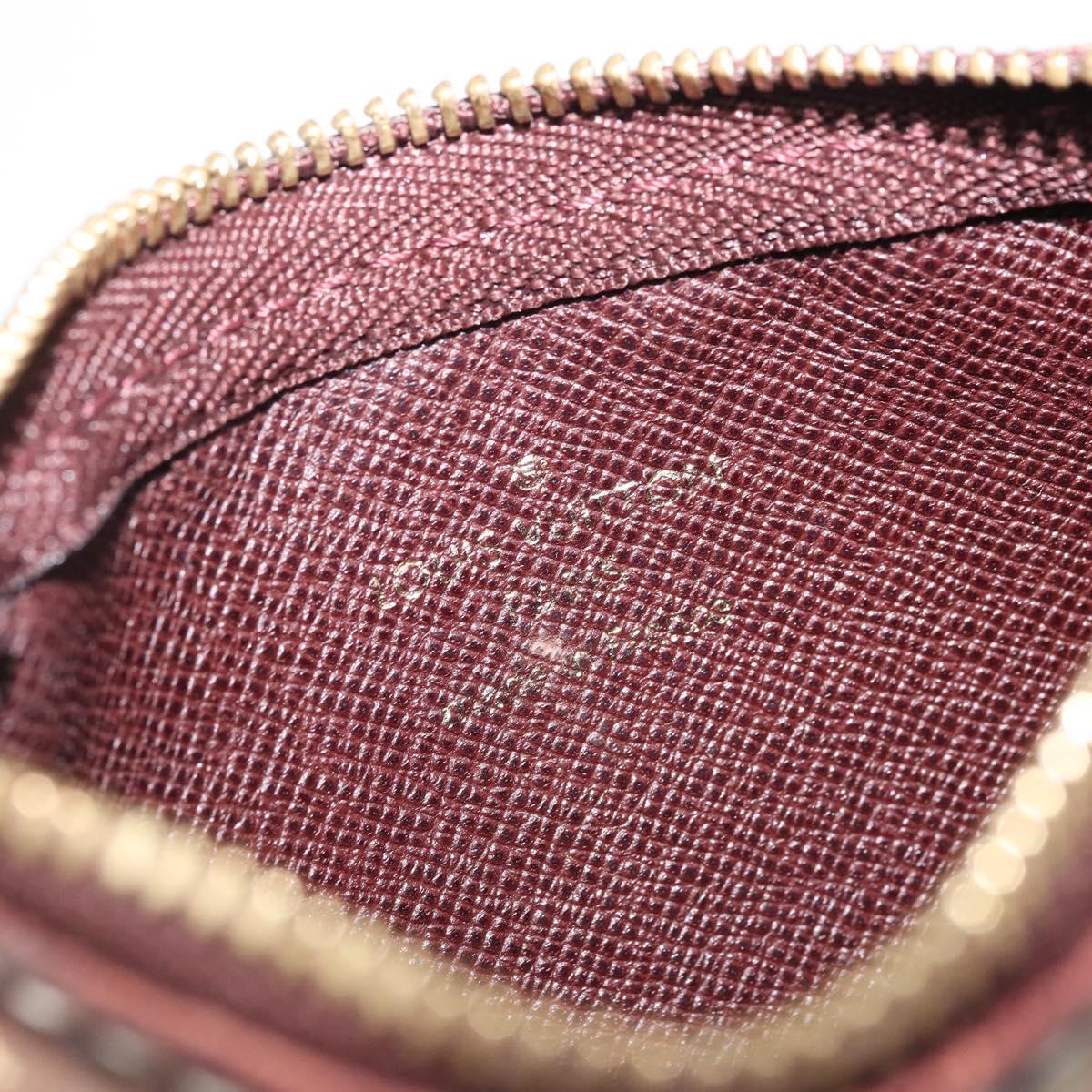 LOUIS VUITTON Monogram Idylle Pochette Cles Coin Purse Sepia M62996 Auth YKZ419