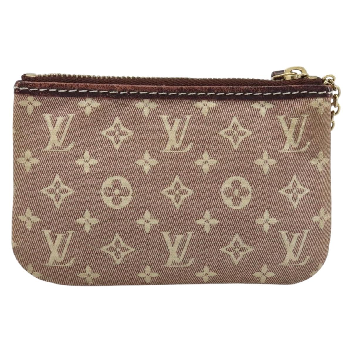 LOUIS VUITTON Monogram Idylle Pochette Cles Coin Purse Sepia M62996 Auth YKZ419