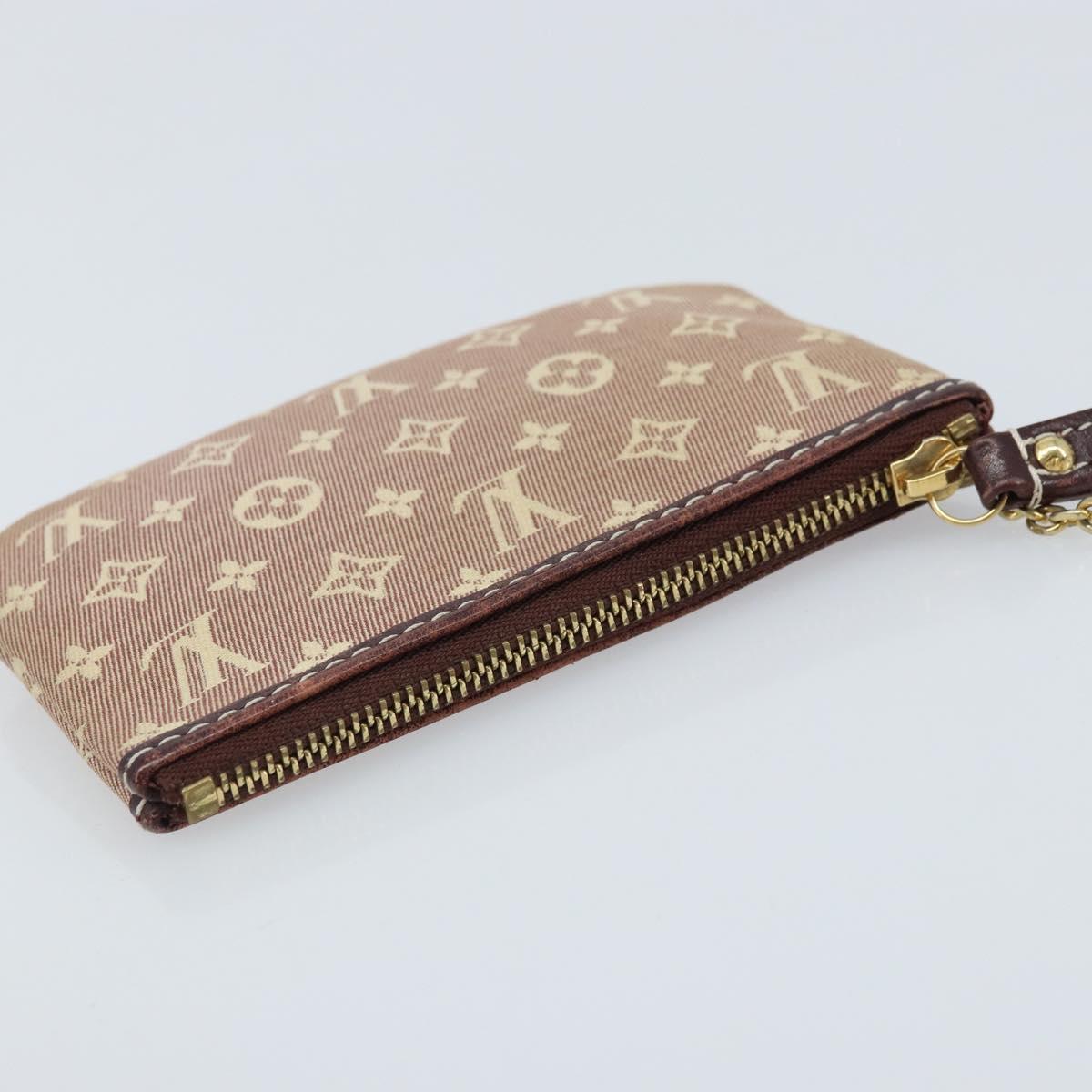 LOUIS VUITTON Monogram Idylle Pochette Cles Coin Purse Sepia M62996 Auth YKZ419