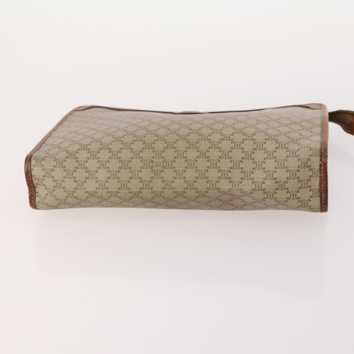 CELINE Macadam Canvas Clutch Bag PVC Leather 5 Set Brown Navy beige Auth YKZ425