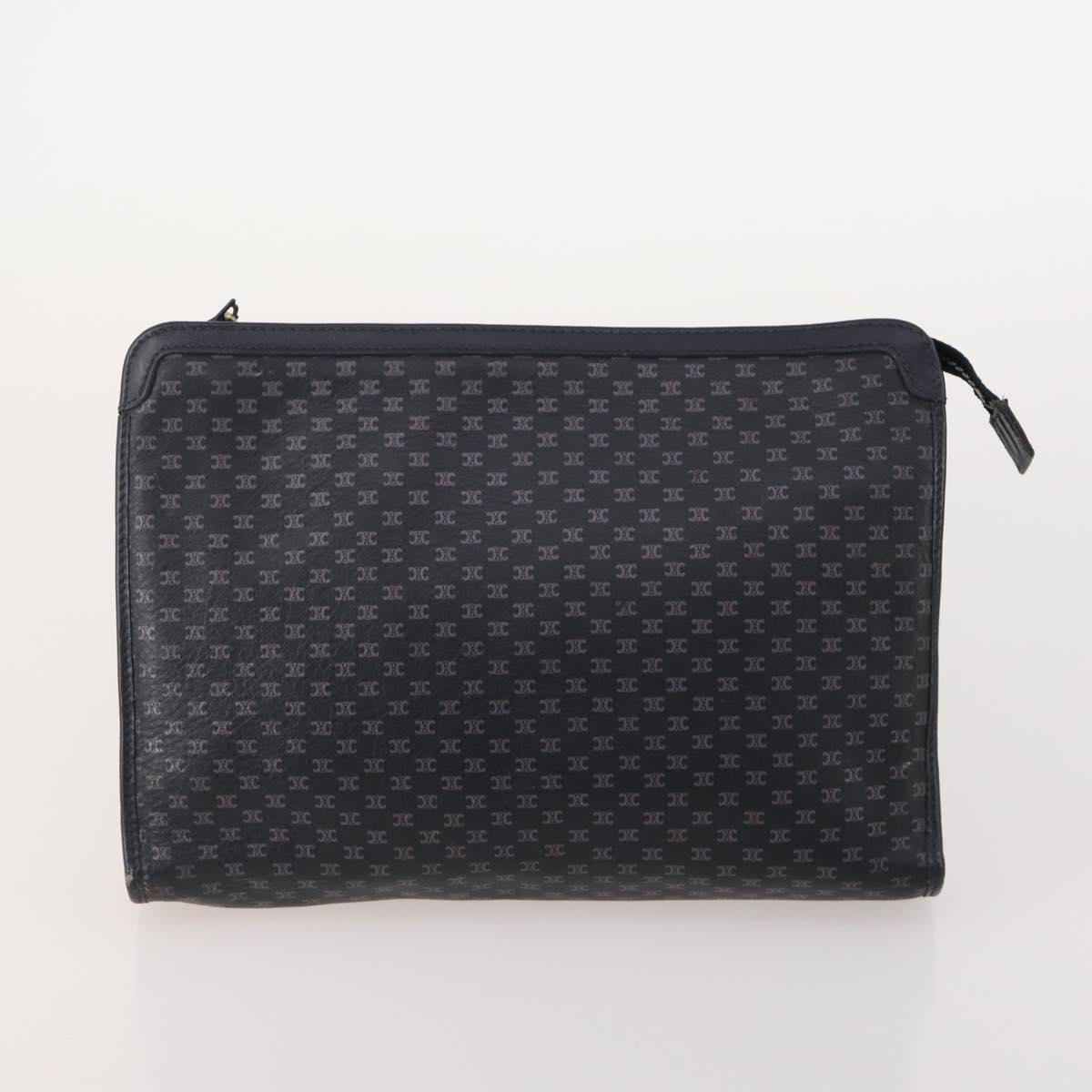 CELINE Macadam Canvas Clutch Bag PVC Leather 5 Set Brown Navy beige Auth YKZ425