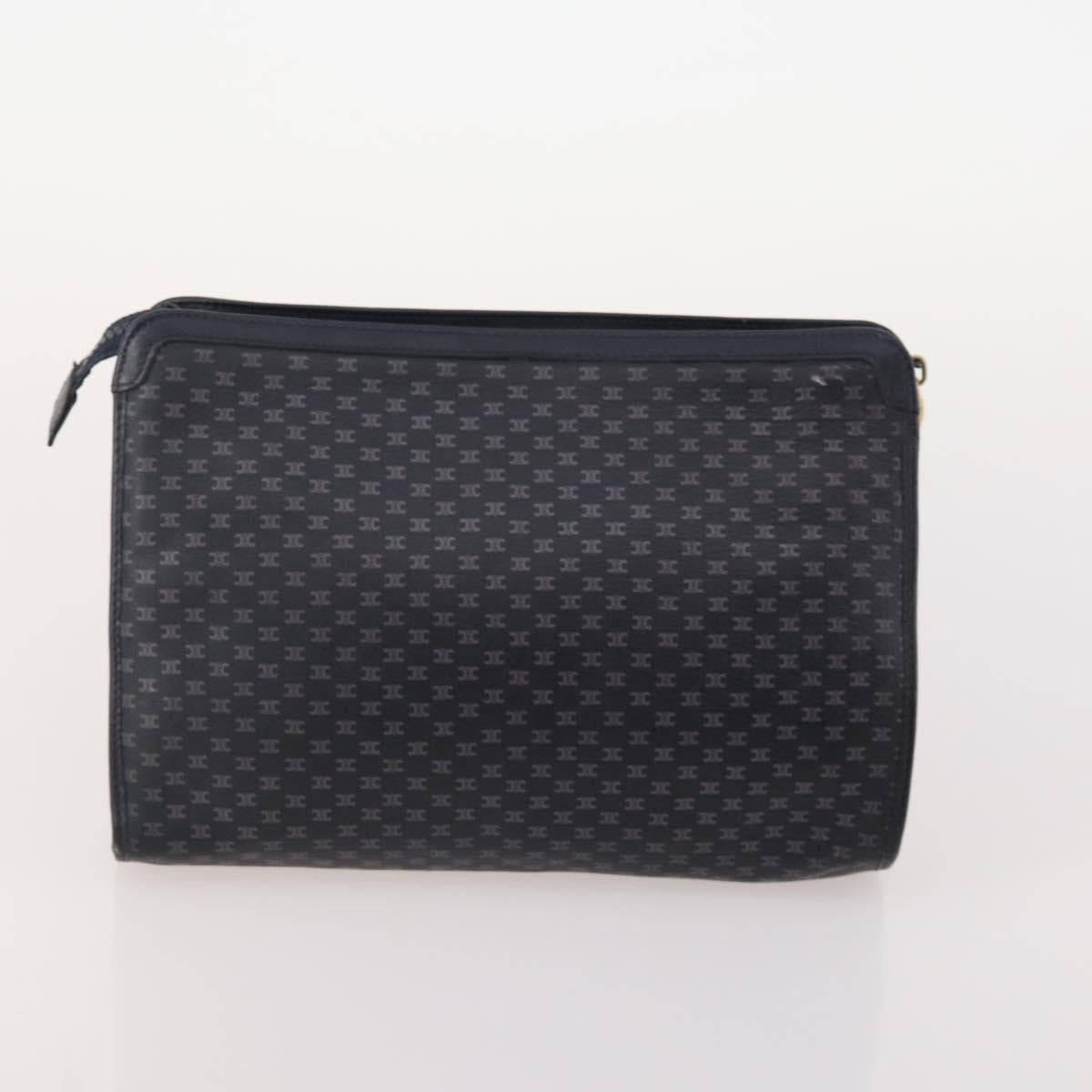 CELINE Macadam Canvas Clutch Bag PVC Leather 5 Set Brown Navy beige Auth YKZ425