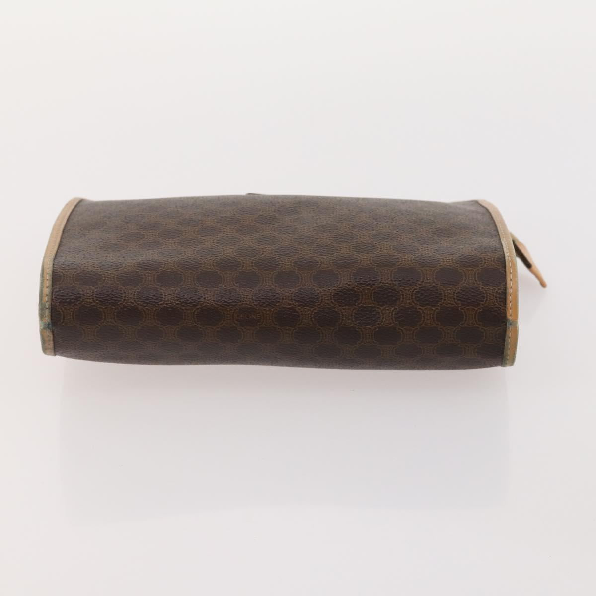 CELINE Macadam Canvas Clutch Bag PVC Leather 5 Set Brown Navy beige Auth YKZ425