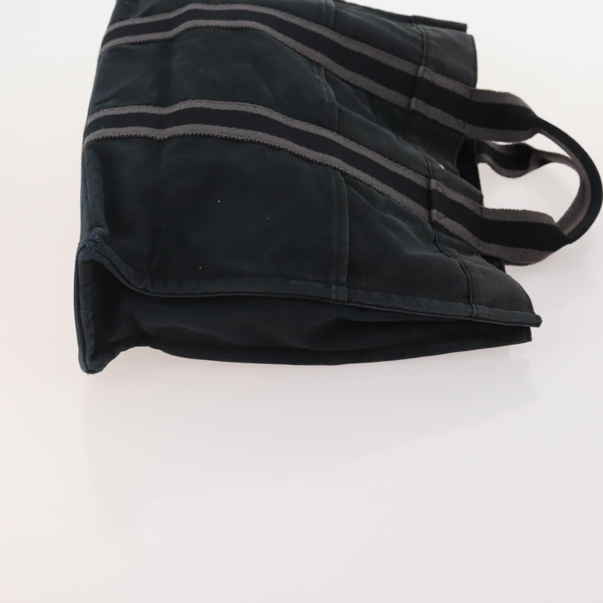 HERMES Fourre Tout Hand Bag Canvas 4 Set White Black Red Auth YKZ427