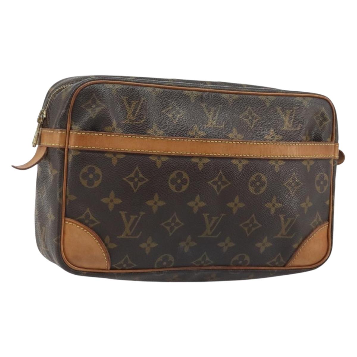 LOUIS VUITTON Monogram Compiegne 28 Clutch Bag M51845 LV Auth YKZ451