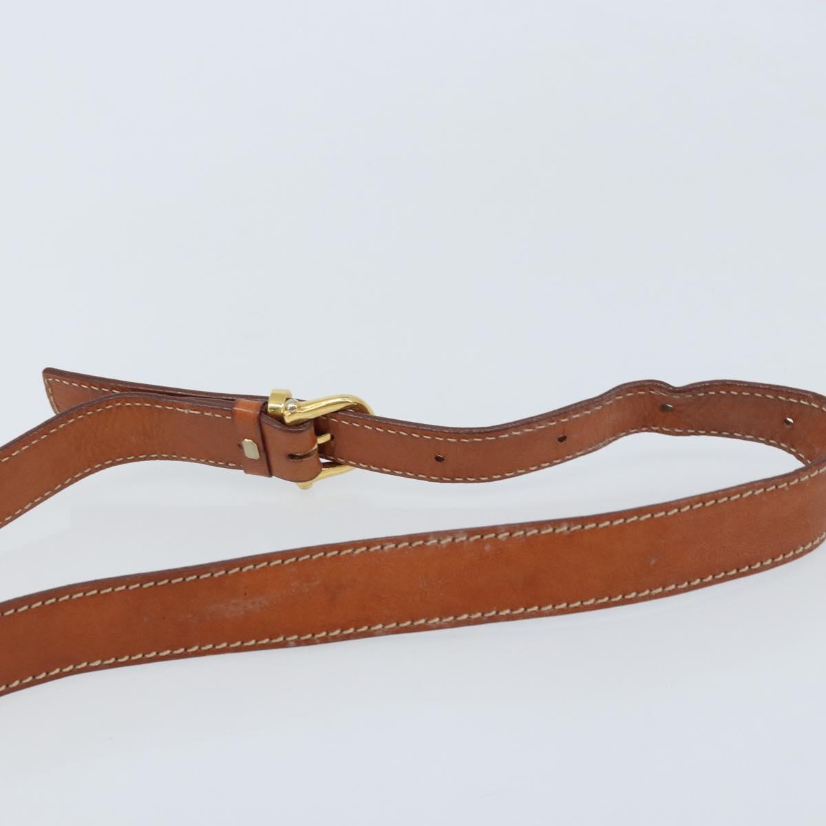 CELINE Macadam Canvas Shoulder Bag PVC Leather Brown Gold Auth YKZ455A