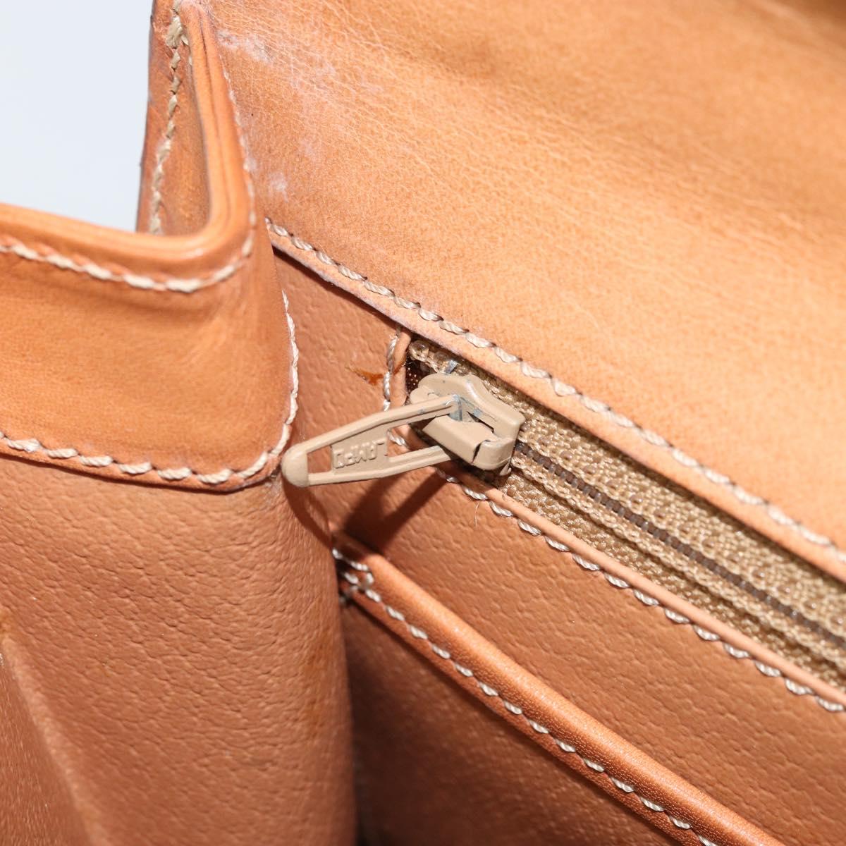 CELINE Macadam Canvas Hand Bag PVC Leather Brown Gold Auth YKZ473A