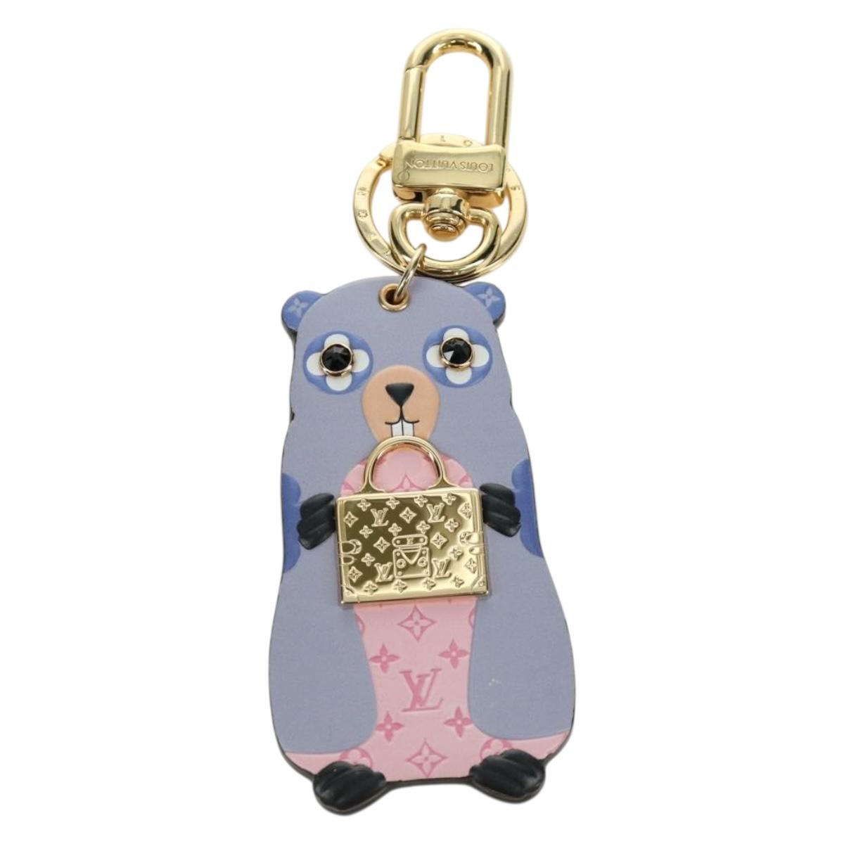 LOUIS VUITTON Monogram LV Marmot Charm Purple M01350 LV Auth YKZ484M