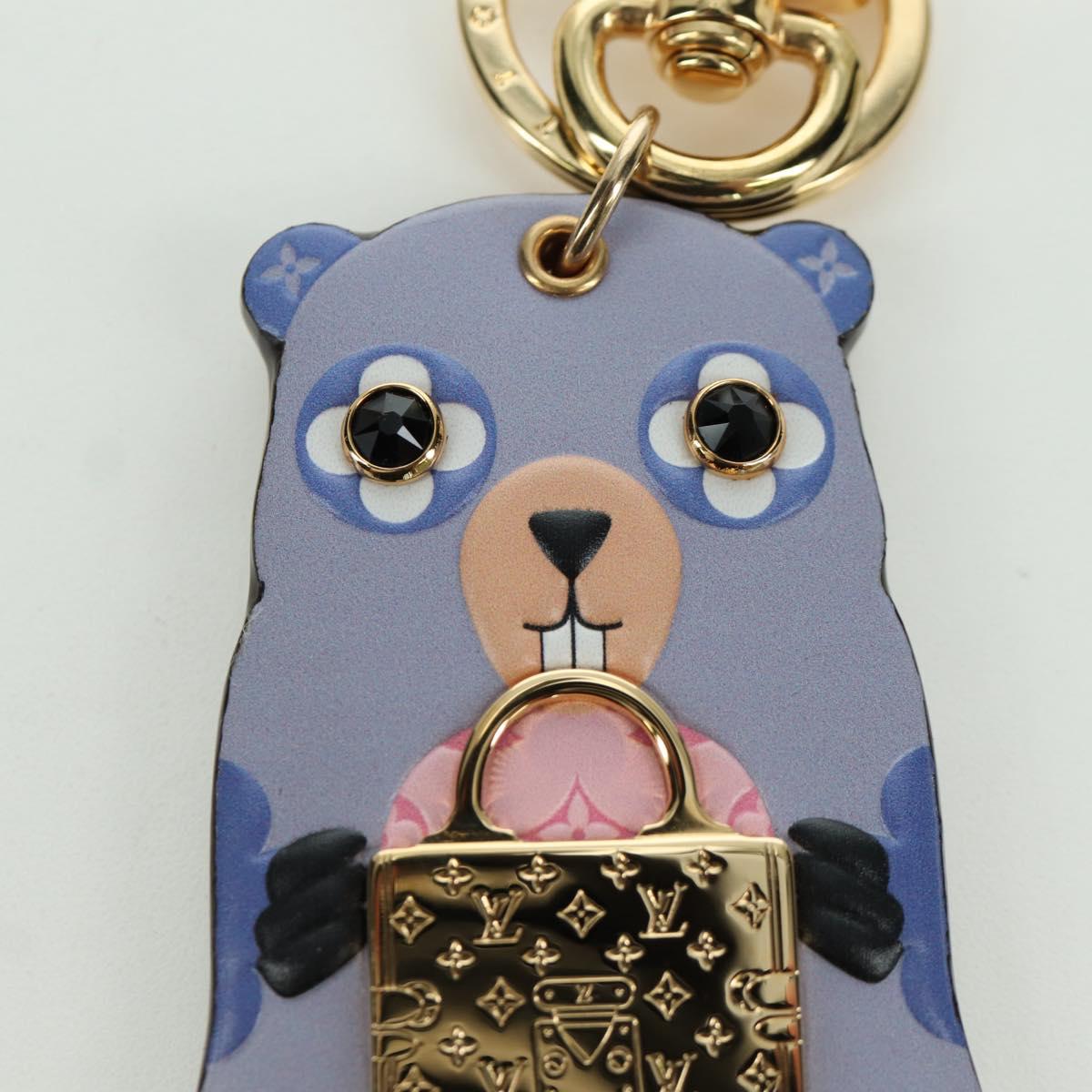 LOUIS VUITTON Monogram LV Marmot Charm Purple M01350 LV Auth YKZ484M