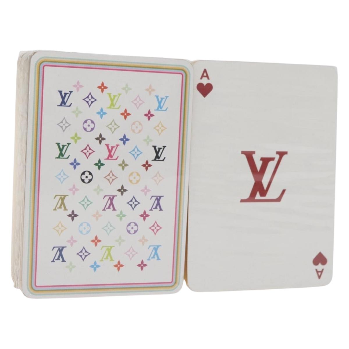 LOUIS VUITTON Multicolor Playing Cards Black White LV Auth YKZ485