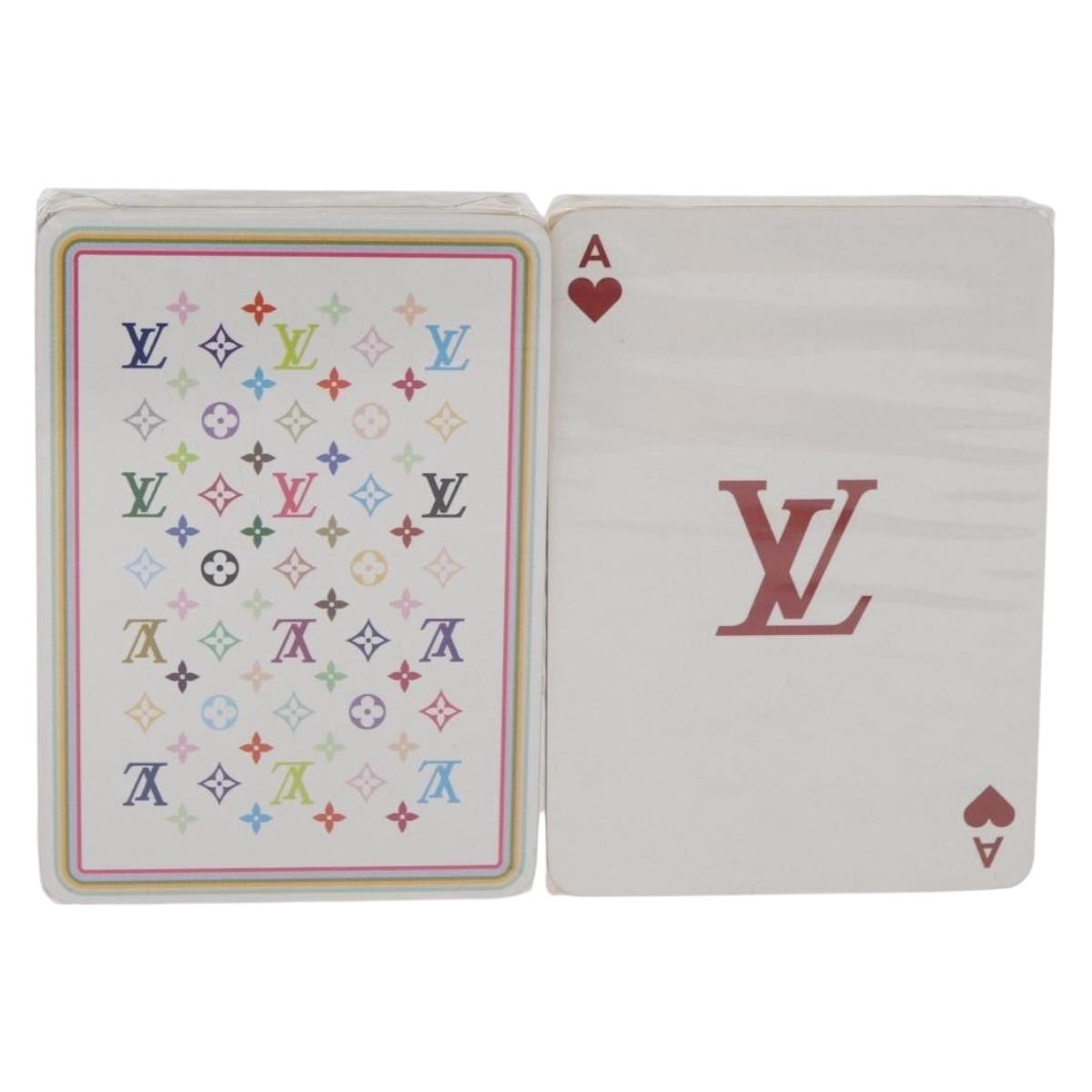 LOUIS VUITTON Multicolor Playing Cards Black White LV Auth YKZ485