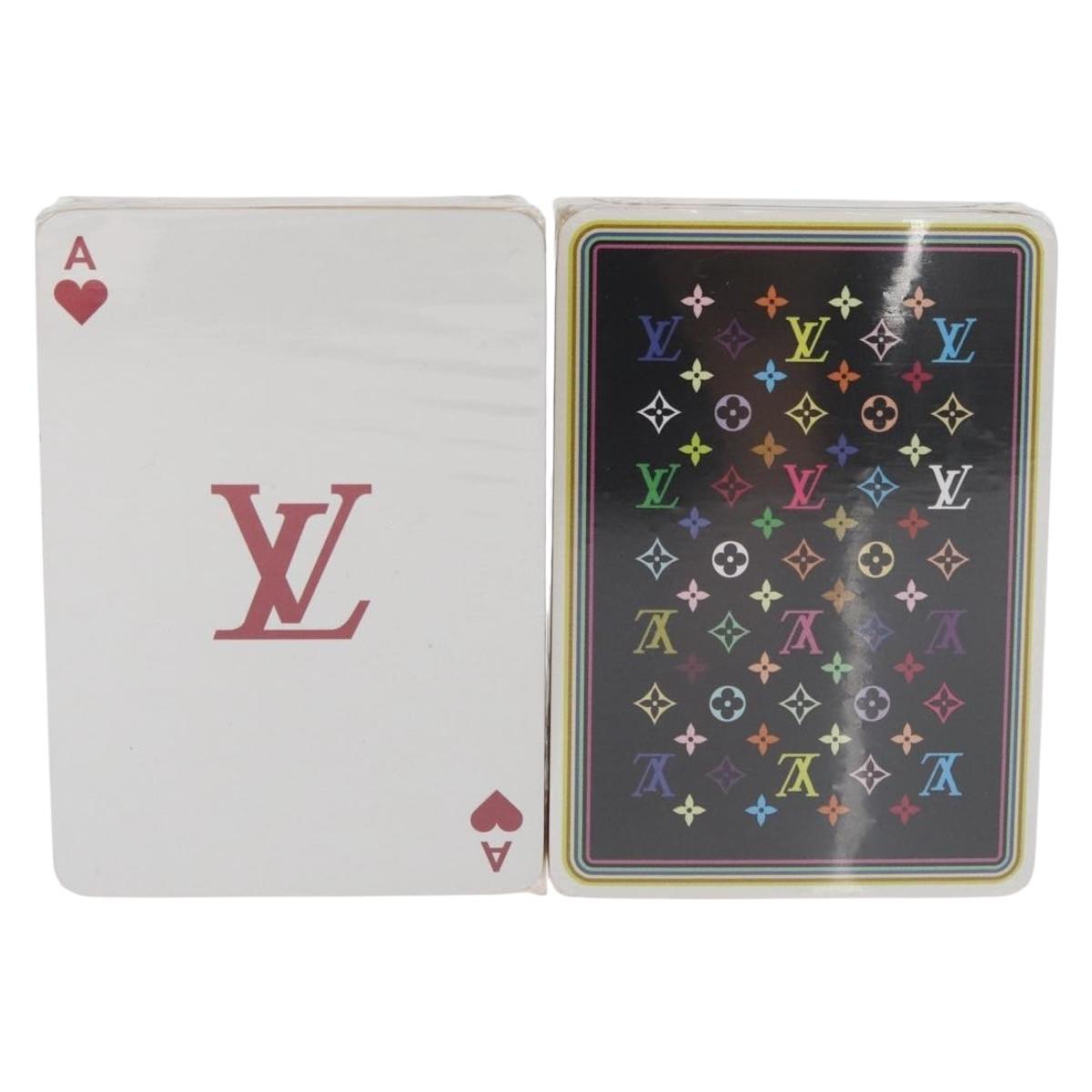 LOUIS VUITTON Multicolor Playing Cards Black White LV Auth YKZ485