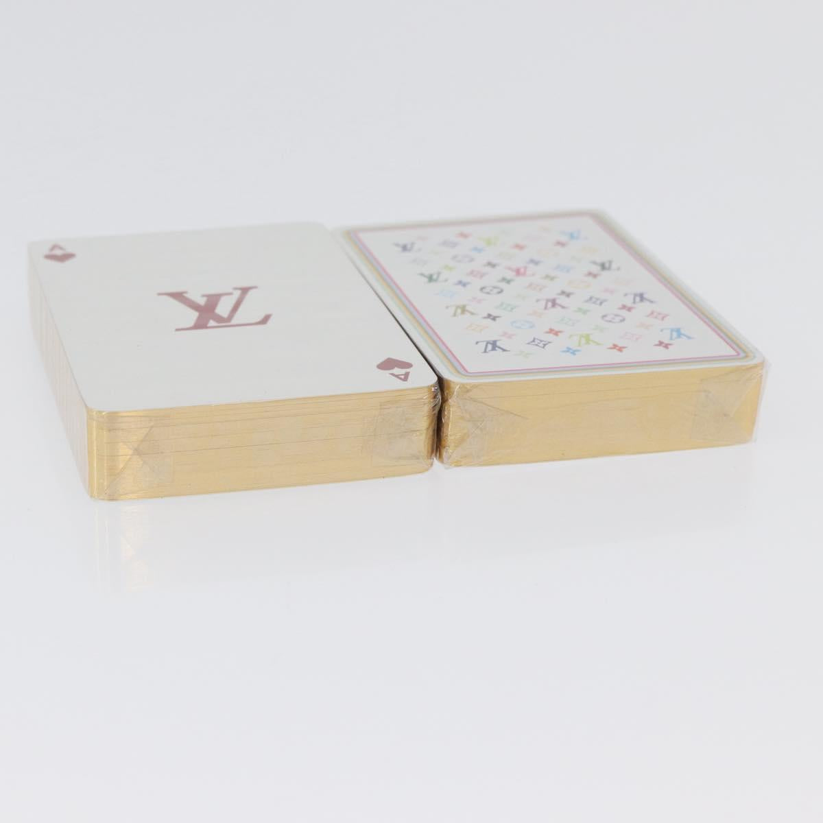 LOUIS VUITTON Multicolor Playing Cards Black White LV Auth YKZ485