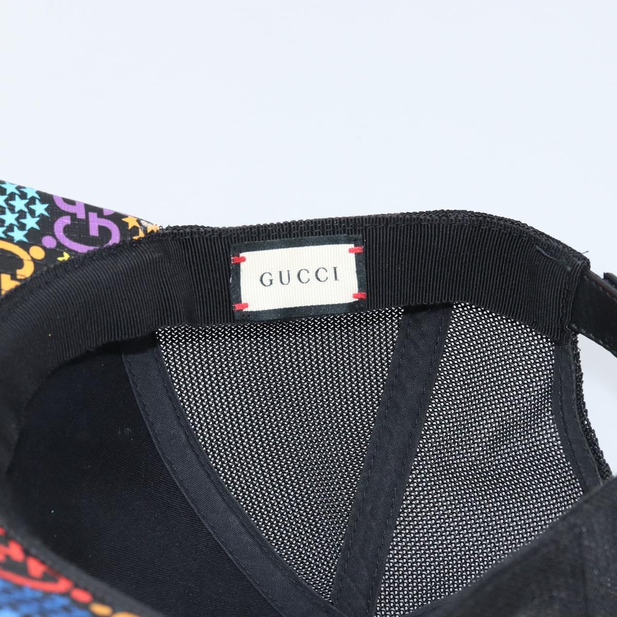 GUCCI GG Psychedelic Cap PVC Multicolor 517074 Auth YKZ486A