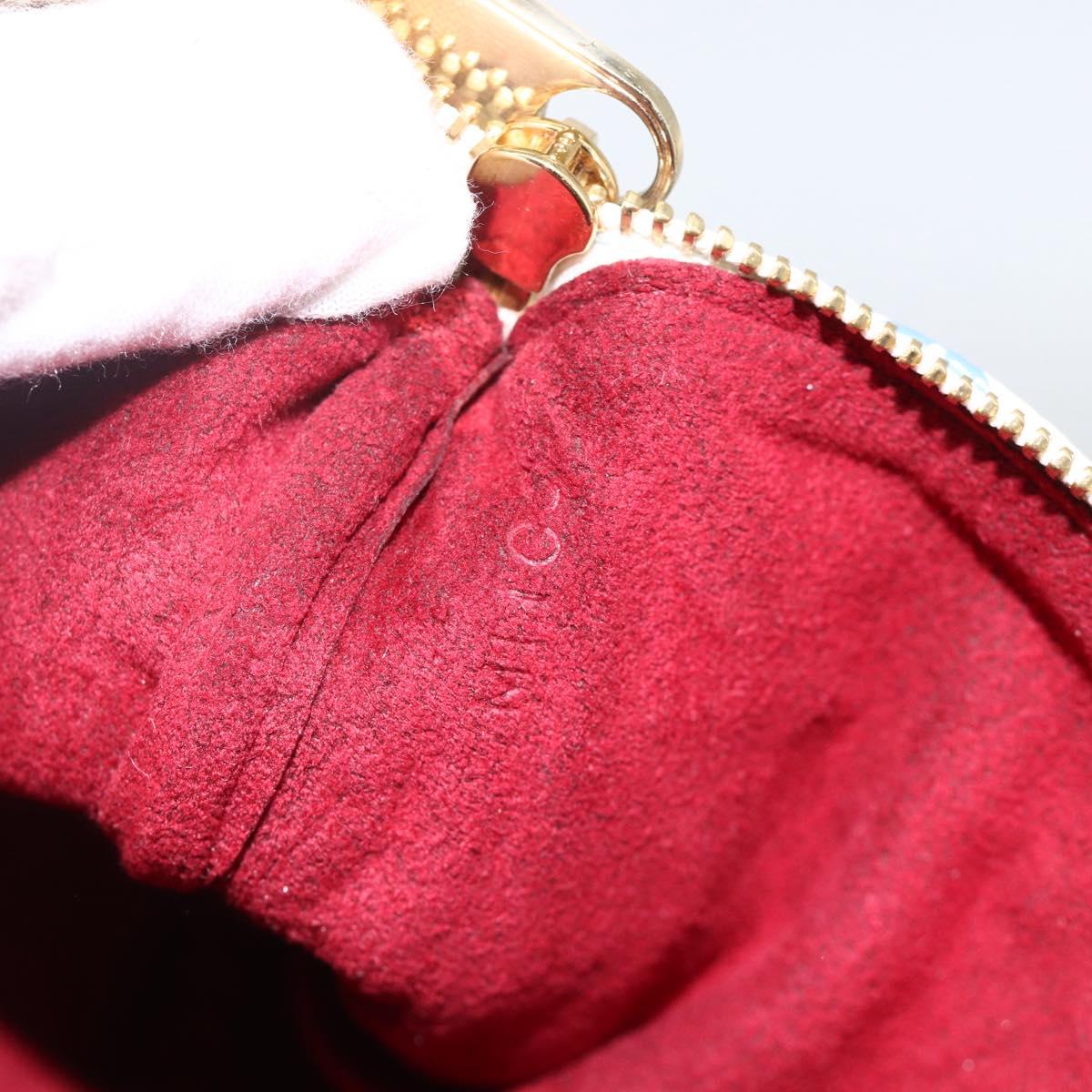LOUIS VUITTON Monogram Multicolor Pochette GM Pouch White M60027 Auth YKZ490A