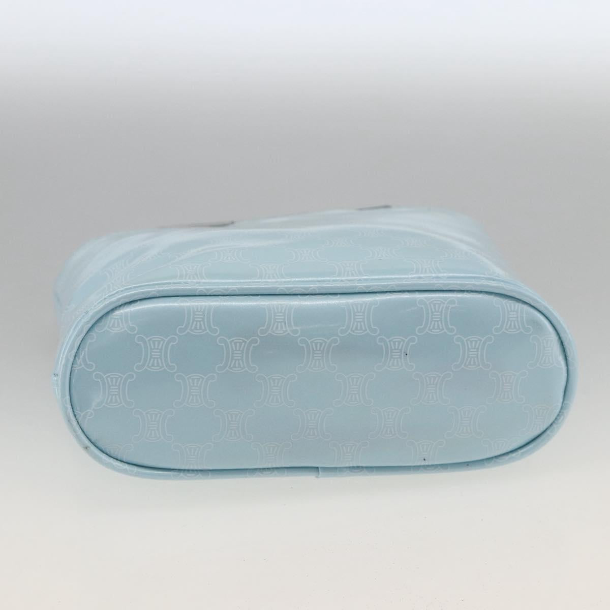 CELINE Macadam Canvas Hand Pouch Light Blue Auth YKZ501A