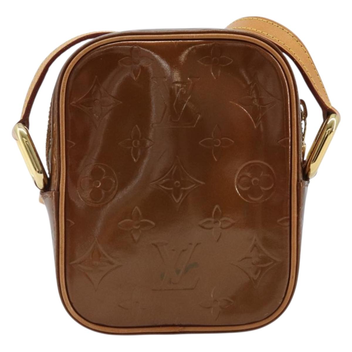 LOUIS VUITTON Vernis Christie PM Shoulder Bag Bronze M91111 LV Auth YKZ502A