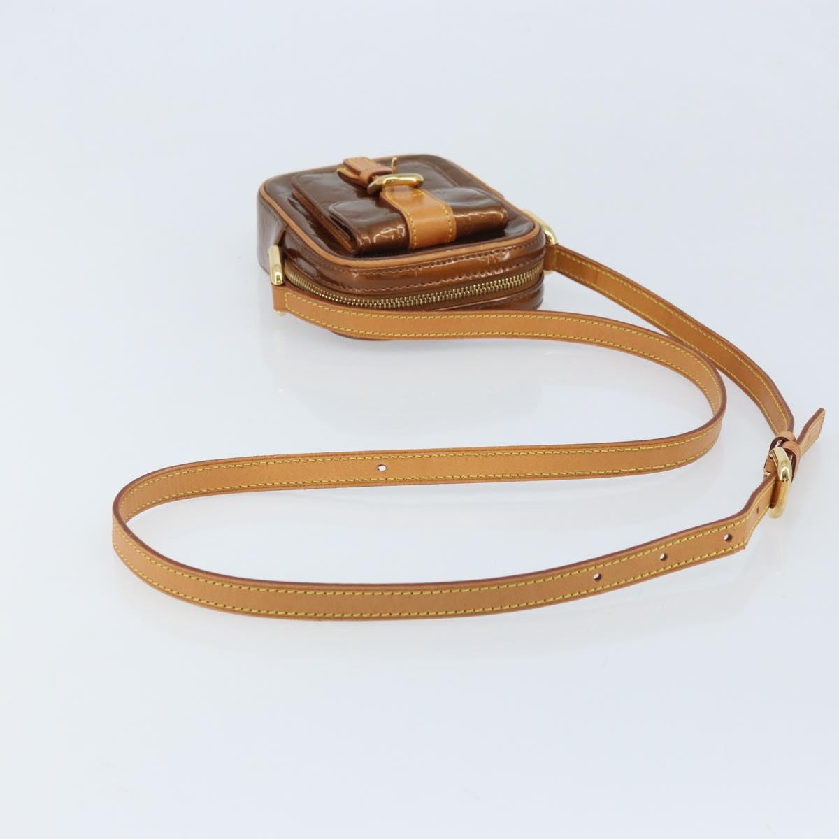LOUIS VUITTON Vernis Christie PM Shoulder Bag Bronze M91111 LV Auth YKZ502A