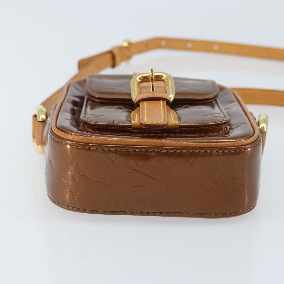 LOUIS VUITTON Vernis Christie PM Shoulder Bag Bronze M91111 LV Auth YKZ502A